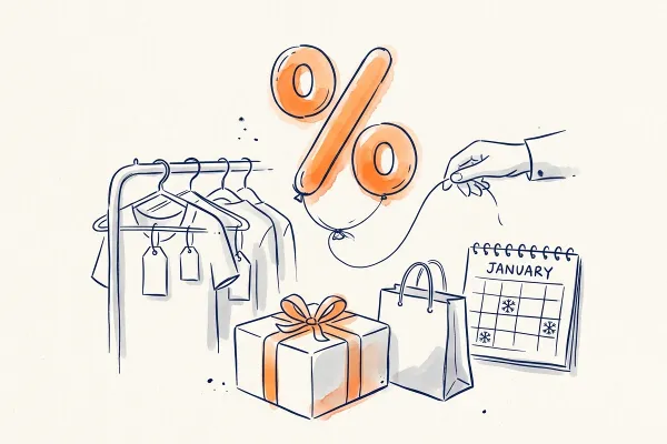 Email per i saldi dopo Natale: date 2027, resi e oggetti