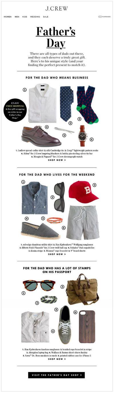 Email per la festa del papà