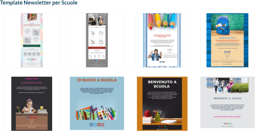 Modelli per le campagne email per il ritorno a scuola