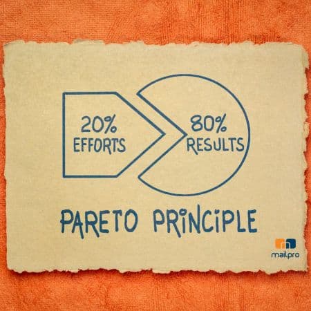 Segmentazione della lista email utilizzando il principio di Pareto.