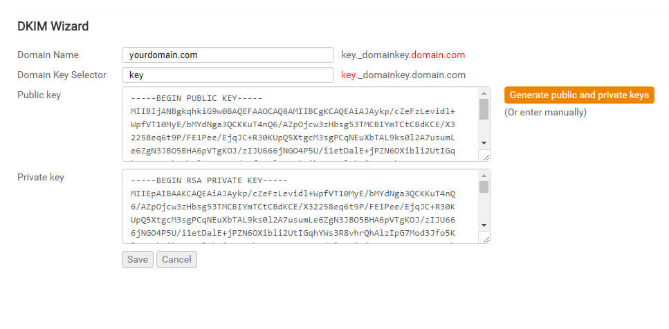 Configurare DKIM