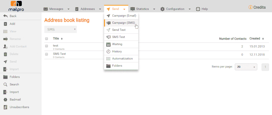 Mantieni facilmente il totale controllo delle tue campagne SMS!