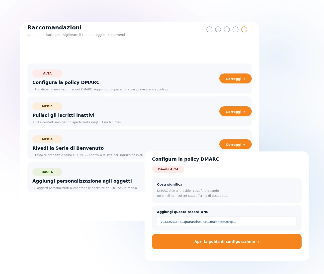 Raccomandazioni concrete di consegnabilità