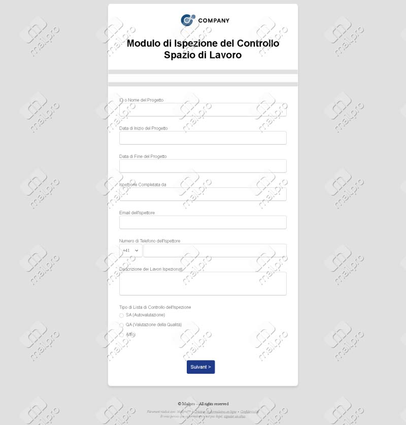 Ispezione Spazio di Lavoro