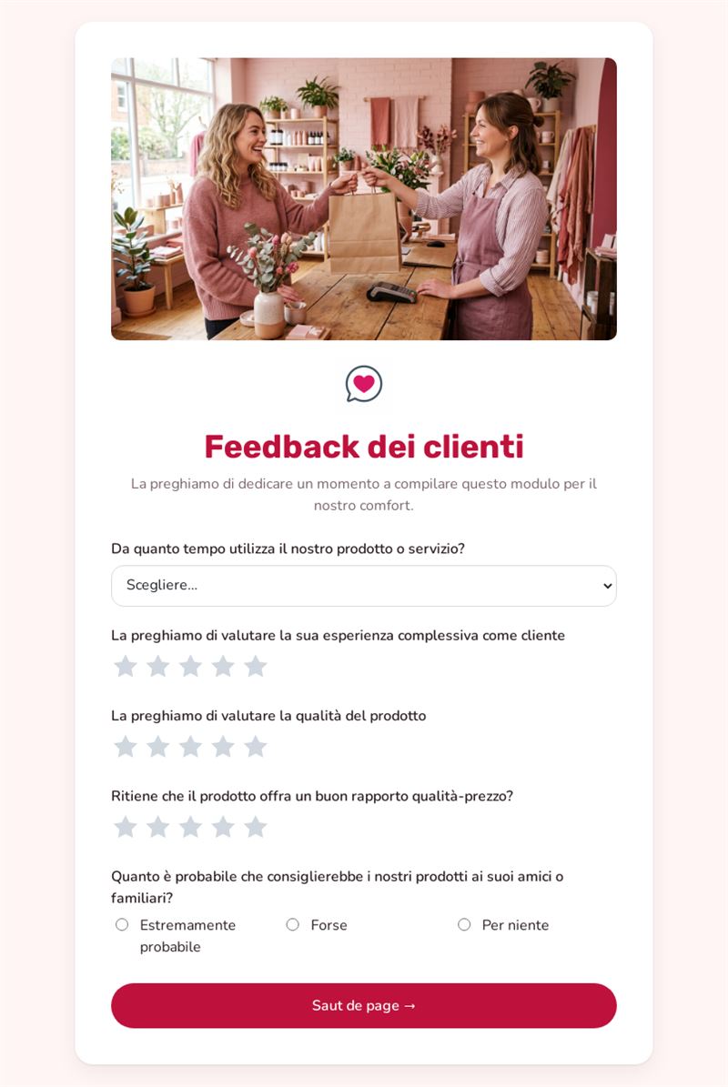 Feedback dei clienti