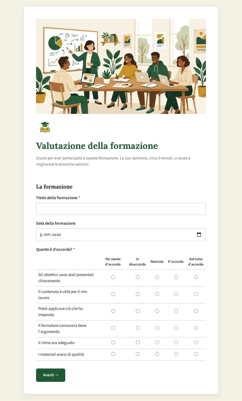 Valutazione della formazione