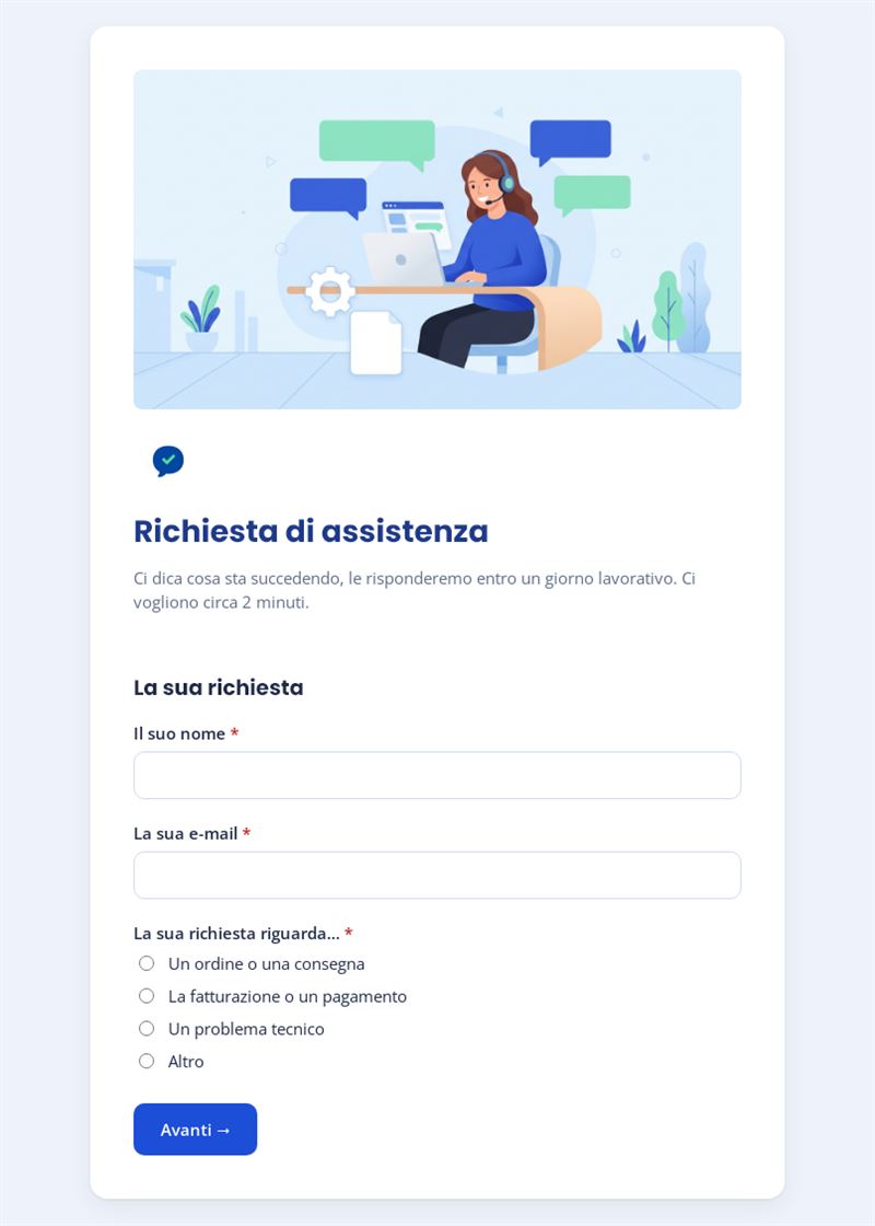 Richiesta di assistenza