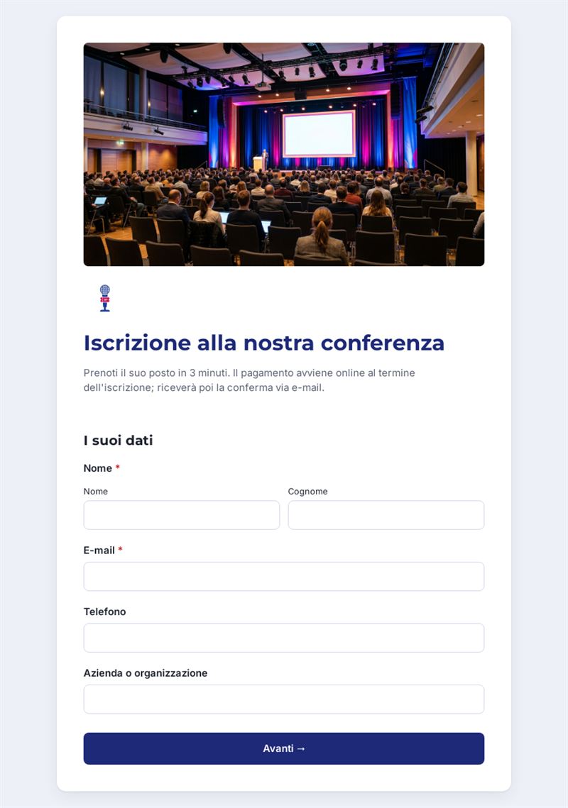 Iscrizione alla nostra conferenza