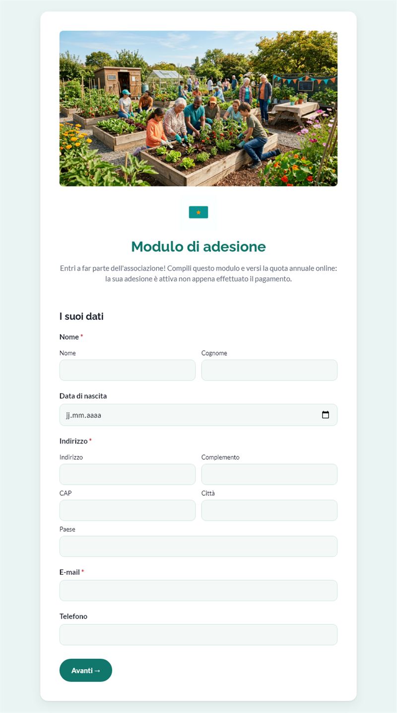 Modulo di adesione