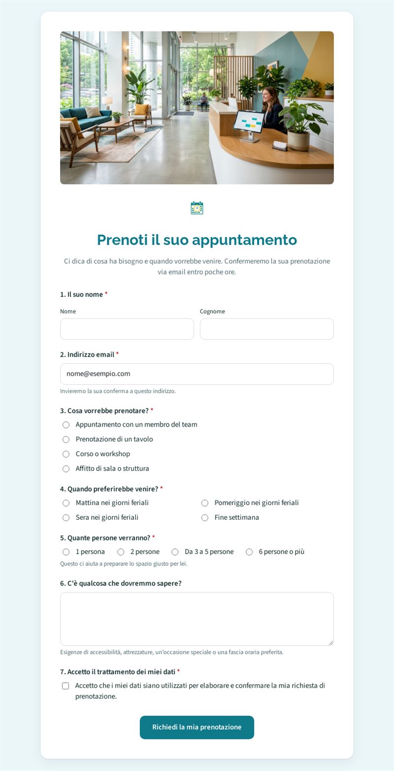 Prenotazione appuntamento