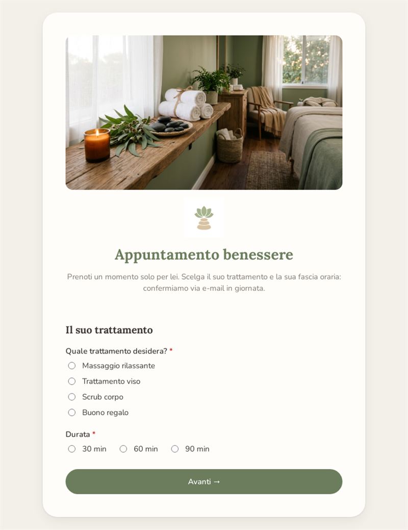 Appuntamento benessere
