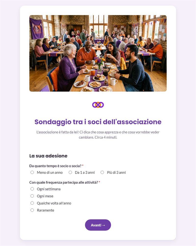 Sondaggio tra i soci dell'associazione
