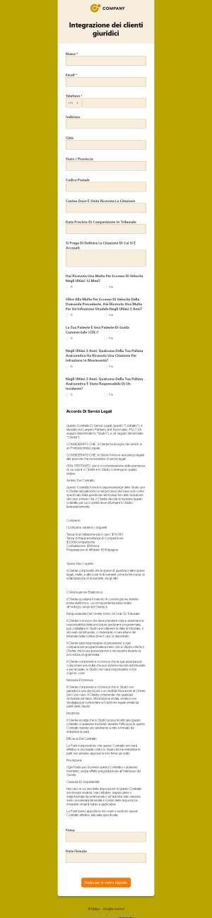 Onboarding Clienti Legali