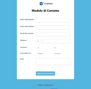 Modulo di Contatto Professionale