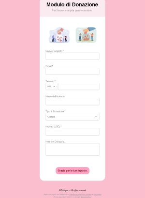 Modulo Donazioni Online