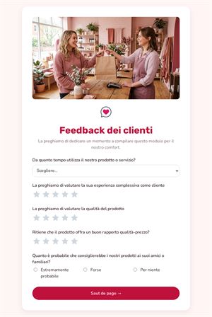 Feedback dei clienti