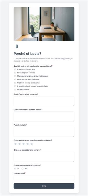 Perché ci lascia?