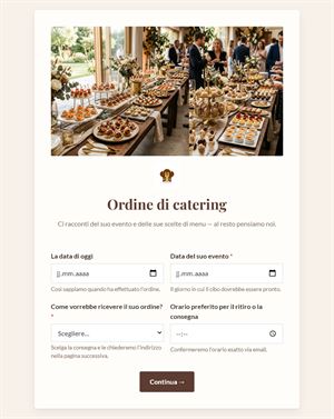 Ordine di Catering Online