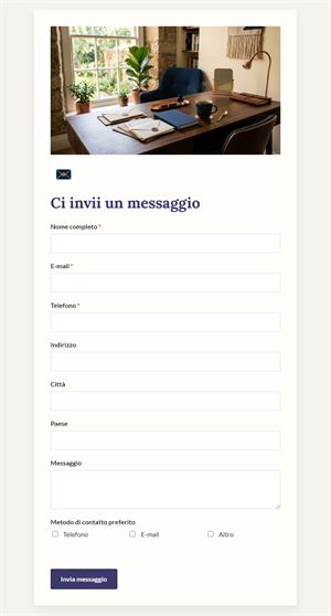 Modulo di contatto dettagliato