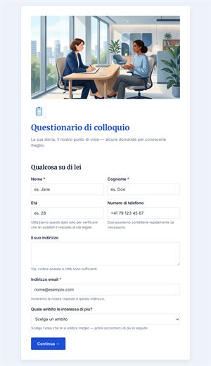 Questionario di Colloquio