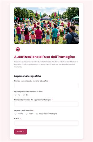 Autorizzazione all'uso dell'immagine