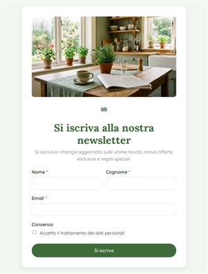 Iscrizione Aggiornamenti Email