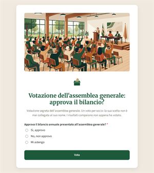Votazione dell'assemblea generale