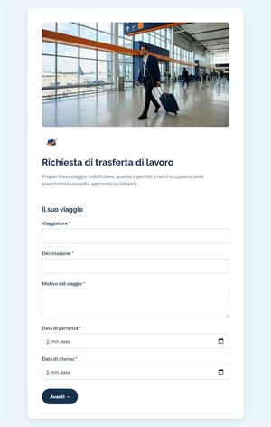 Richiesta di trasferta di lavoro