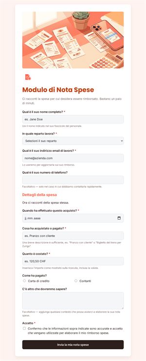 Modulo di Rendiconto Spese