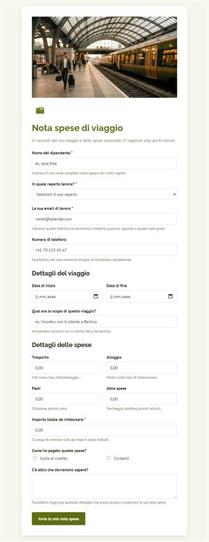 Rapporto Spese di Viaggio