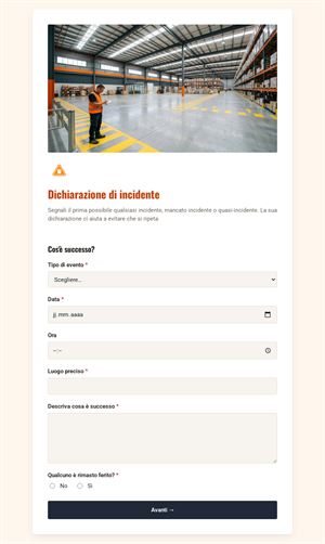 Dichiarazione di incidente