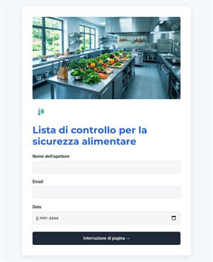 Checklist Sicurezza Alimentare