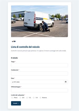 Lista di controllo del veicolo
