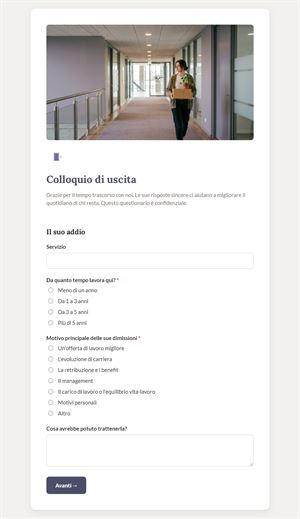 Colloquio di uscita