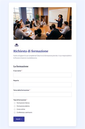 Richiesta di formazione