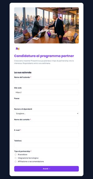 Candidatura al programma partner