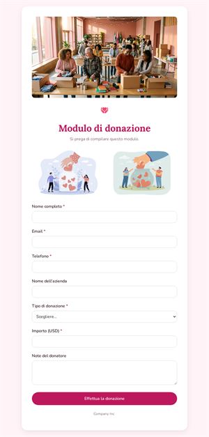 Modulo Donazioni Online