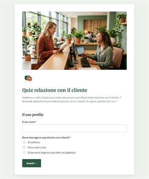 Quiz relazione con il cliente