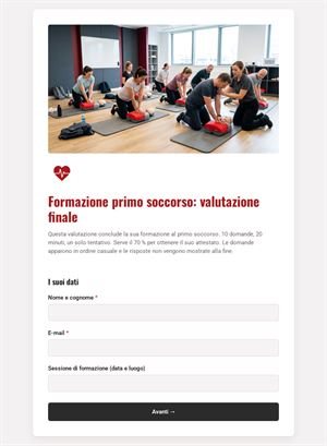 Formazione primo soccorso: valutazione finale
