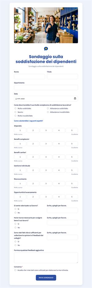 Sondaggio sulla soddisfazione dei dipendenti