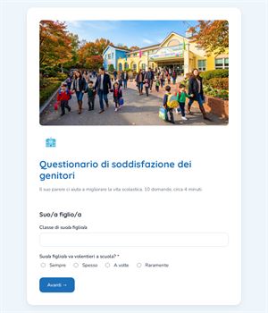 Questionario di soddisfazione dei genitori