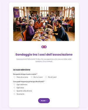 Sondaggio tra i soci dell'associazione
