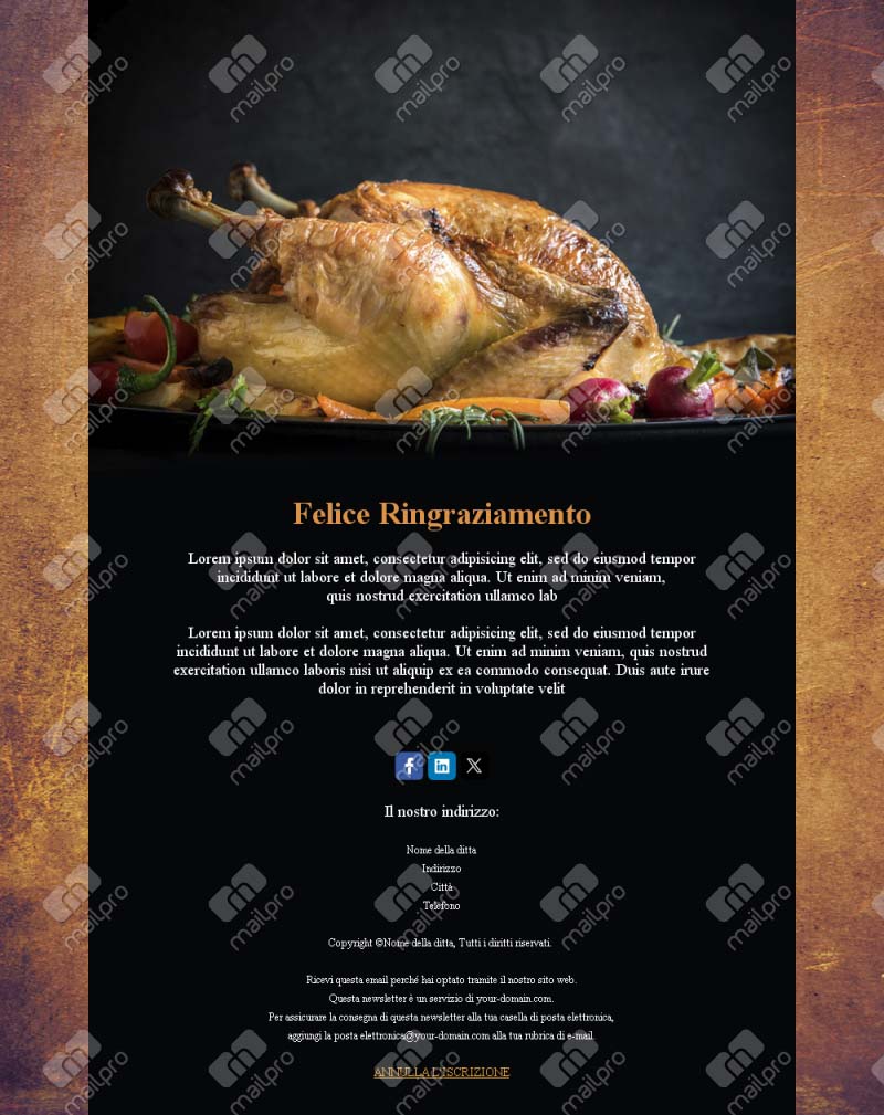 Ringraziamenti Festivi