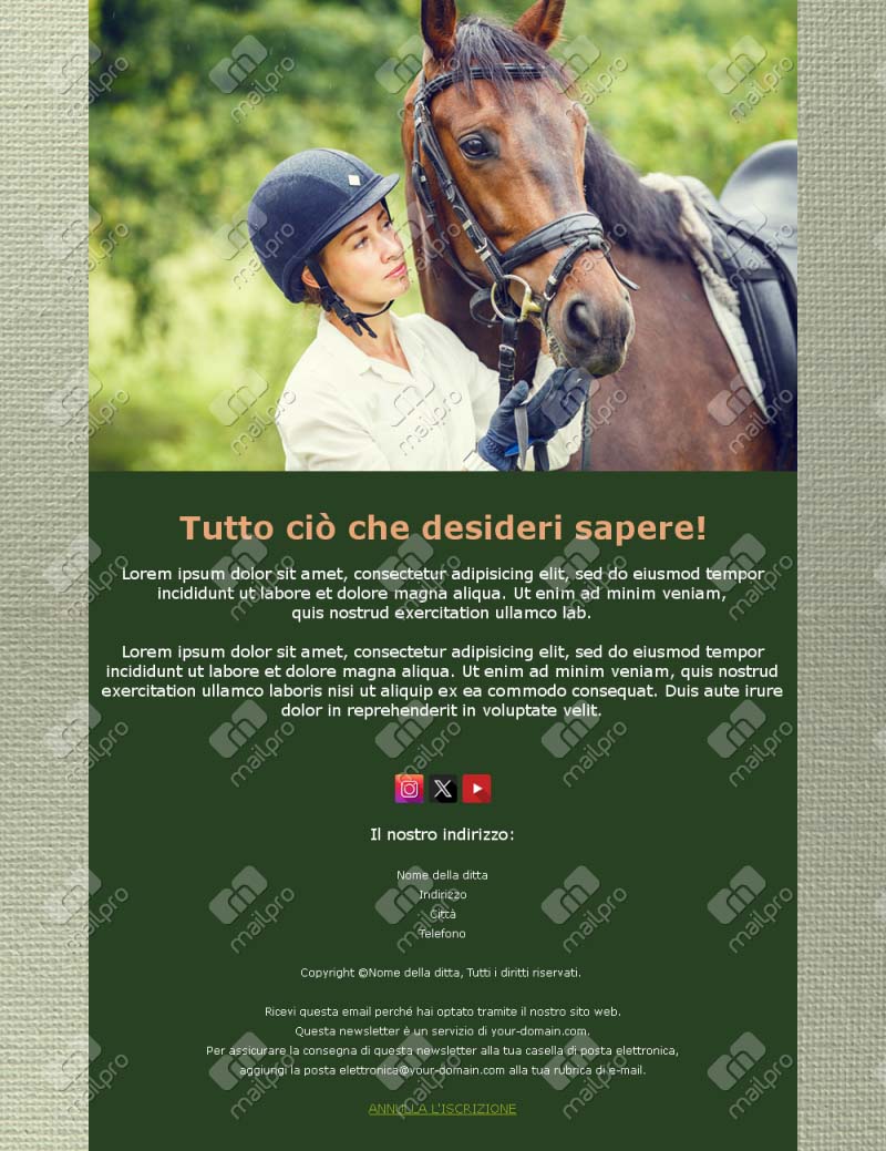 Template Equitazione