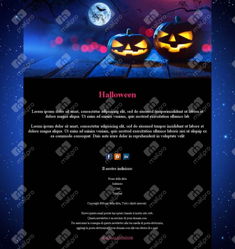 Halloween Emozione Template per Halloween