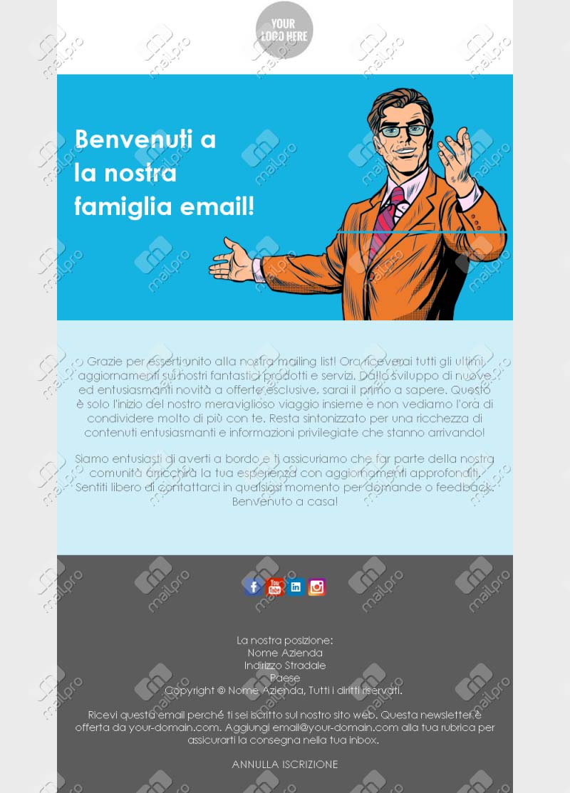 Benvenuto Clienti Emails