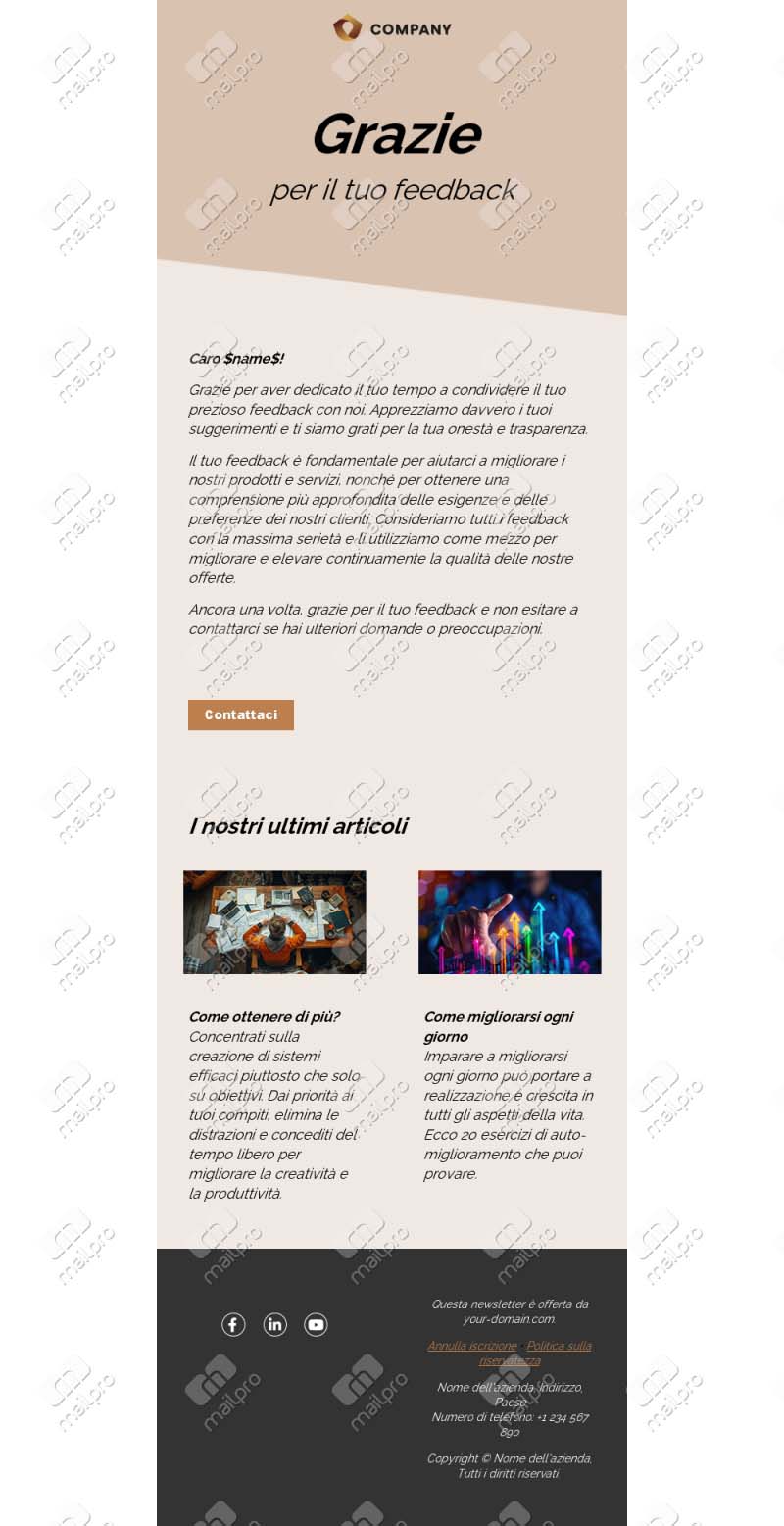 Grazie per essere con noi