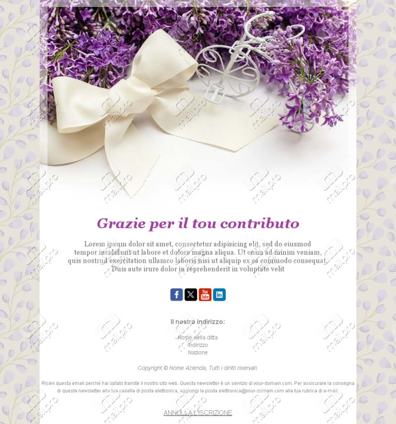 Template Email Grazie Post Acquisto
