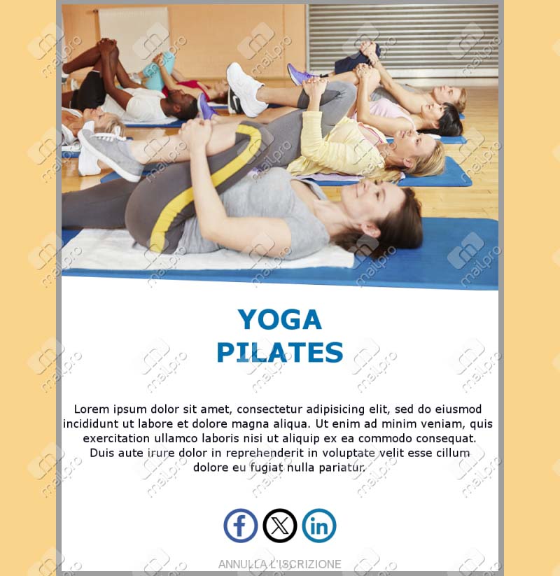 Template Email Pilates Intensivo