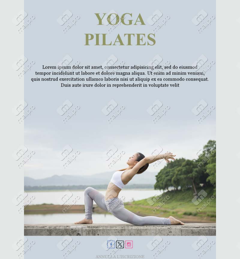 Template Email per Yoga & Pilates